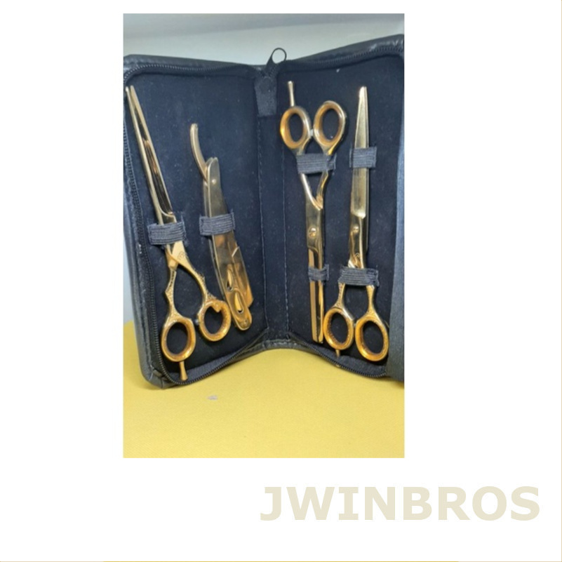 SCISSORS WITH RAZORS GOLD SET