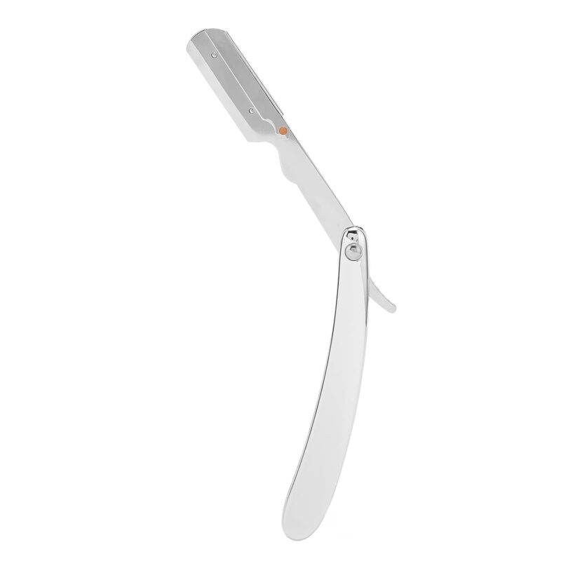 BARBER PULL TYPE SHAVING RAZOR SILVER - JWINBROS