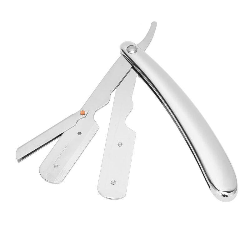 BARBER PULL TYPE SHAVING RAZOR SILVER - JWINBROS