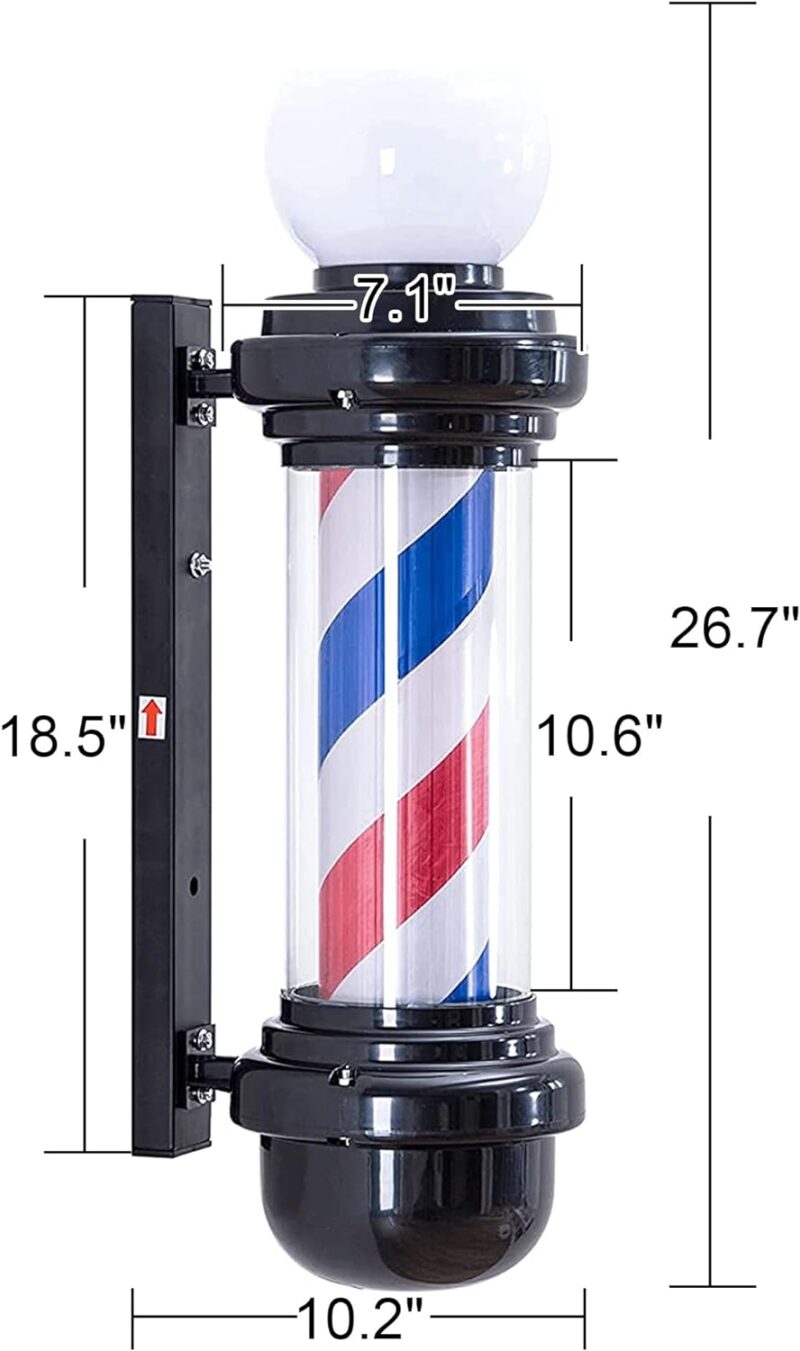 Light For Razor Barber Barber Pole Light Hair Salon Open Sign Barber Shop Rotating LED Strips ...