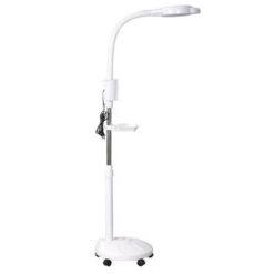Facial Magnifying Lamp for Beauty Salon Flexible Floor Standing Magnifier Glasses with Led Light